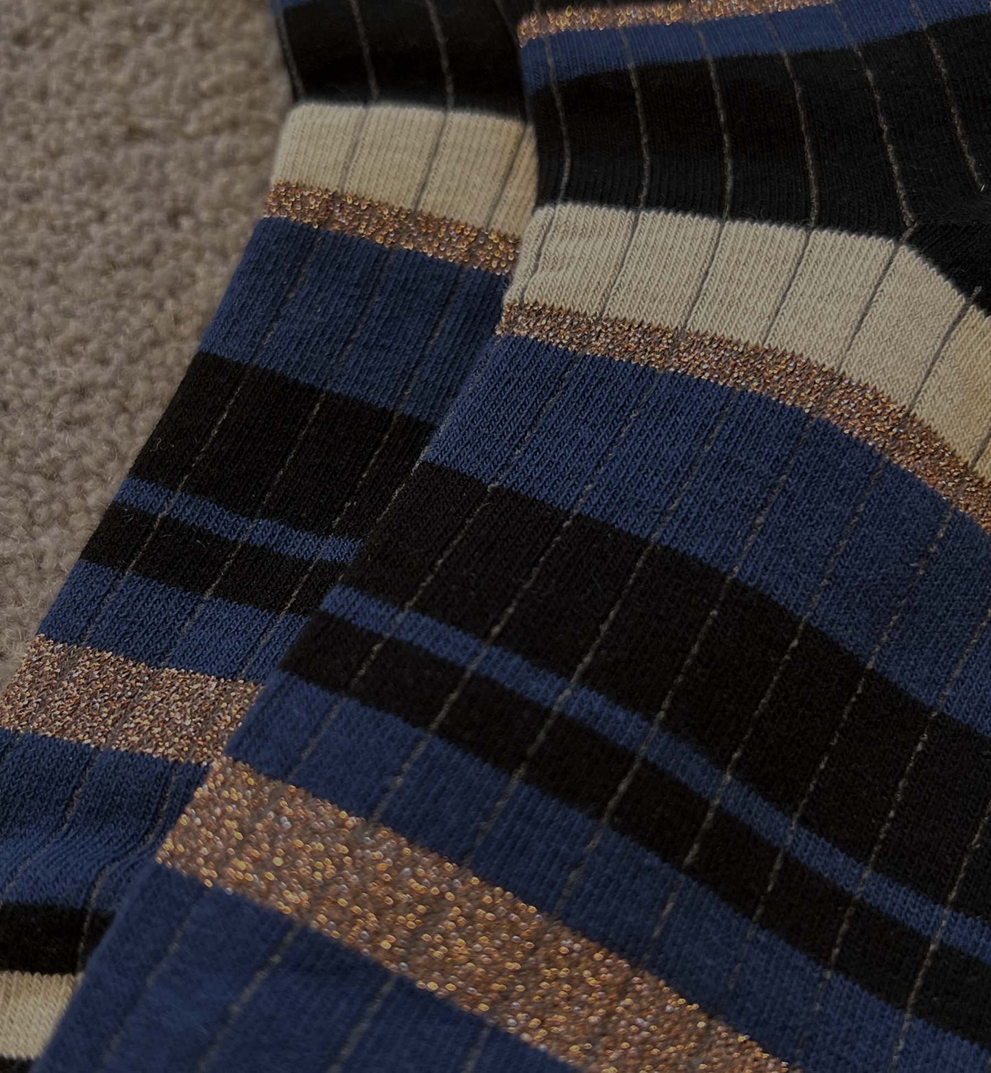 Bold-Stripe Crew Socks