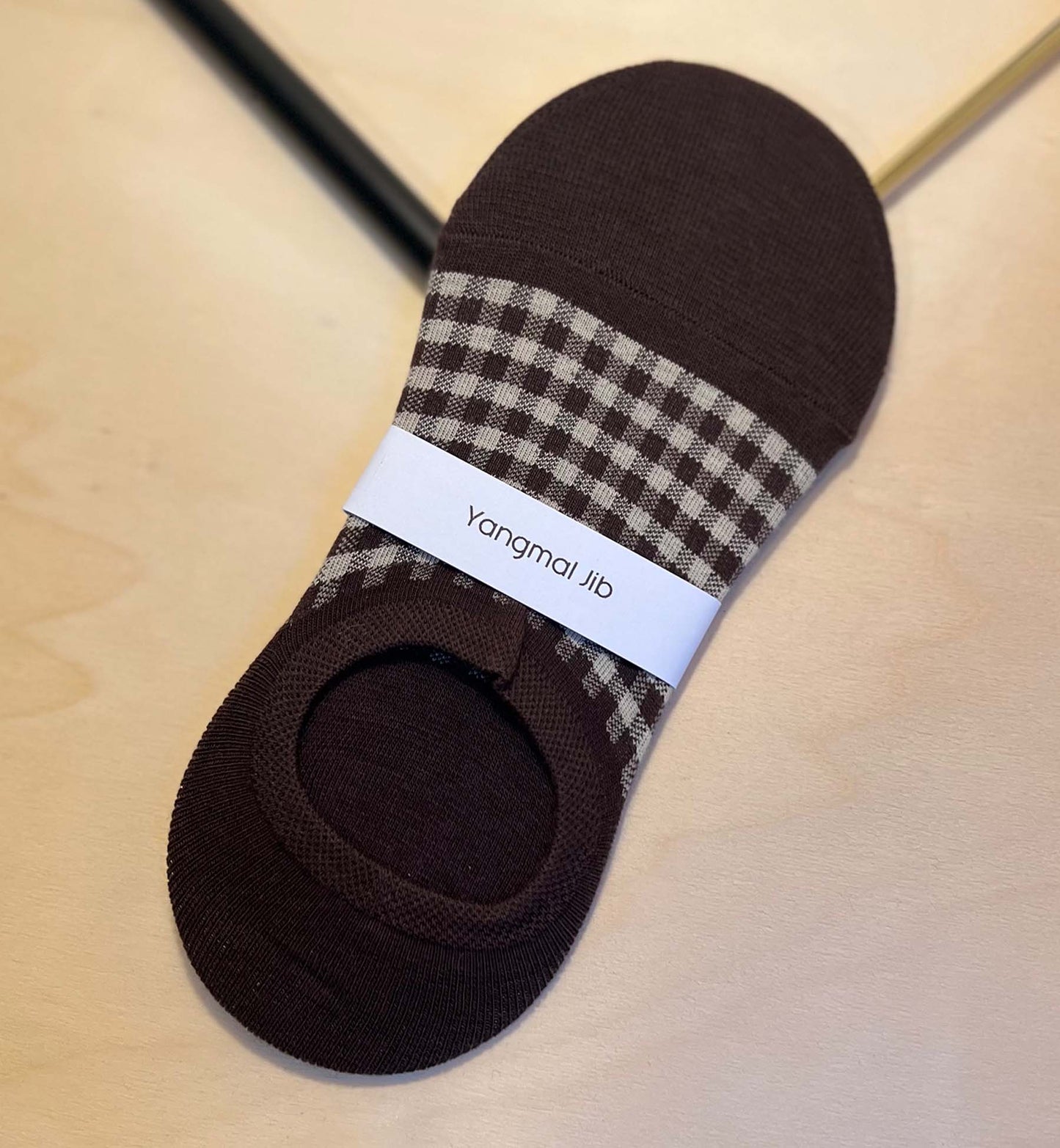 Checkerboard No Show Socks