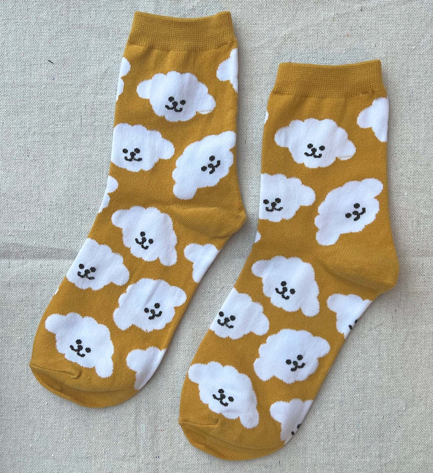 Fluffy Pup Pattern Socks
