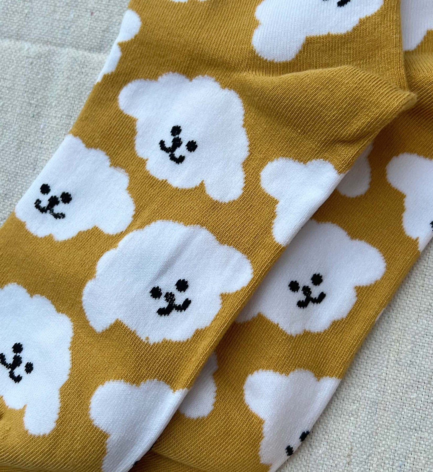 Fluffy Pup Pattern Socks