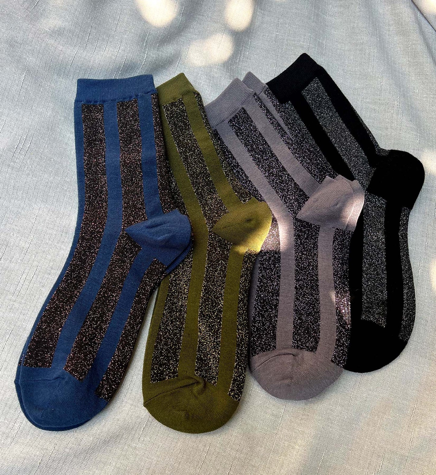 Glitter Stripe Socks