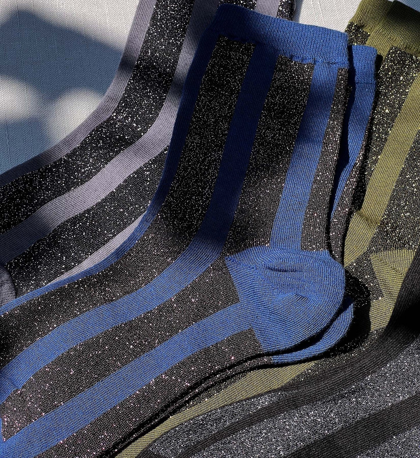 Glitter Stripe Socks