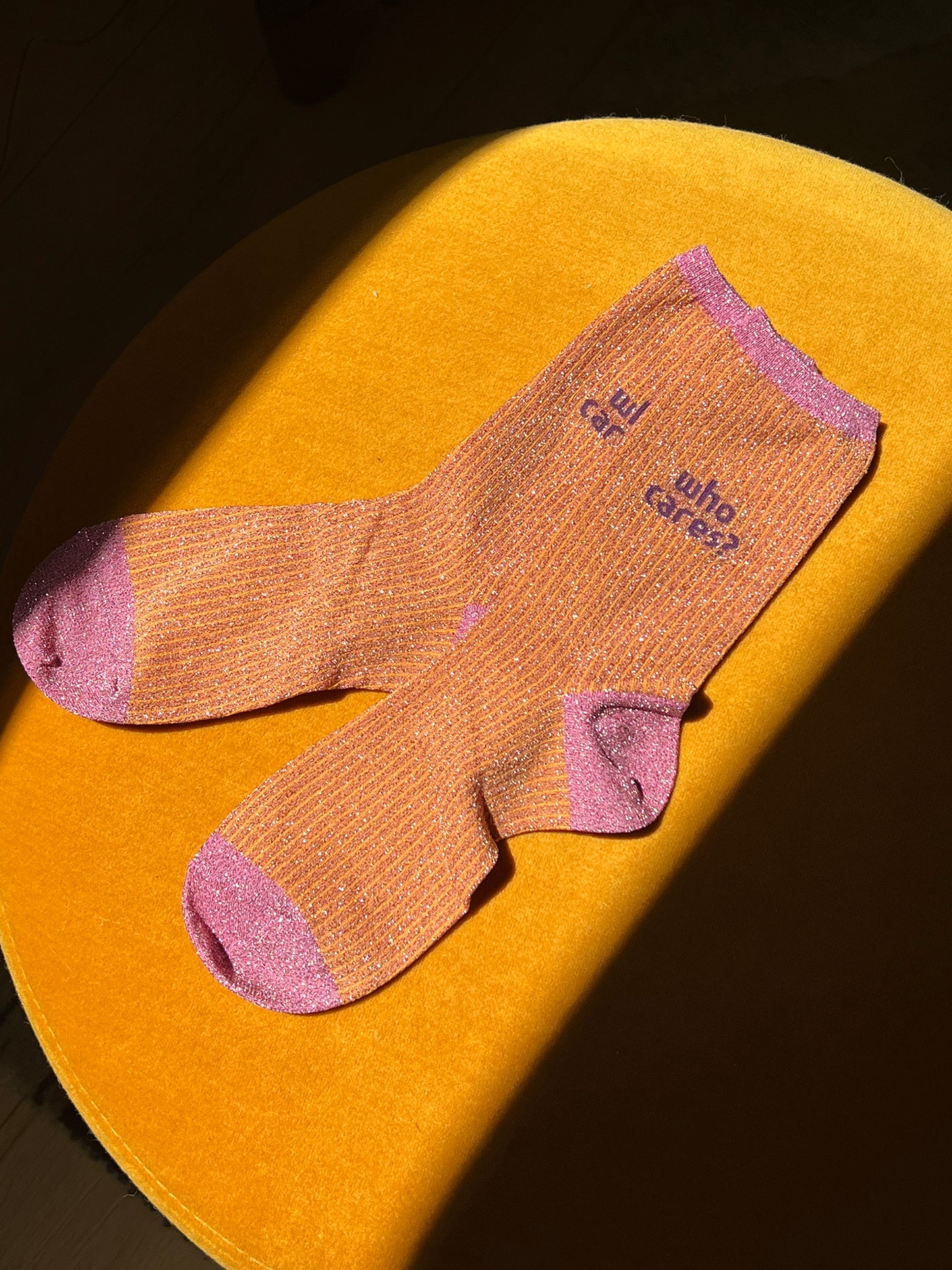 Who Cares? Glitter Crew Socks
