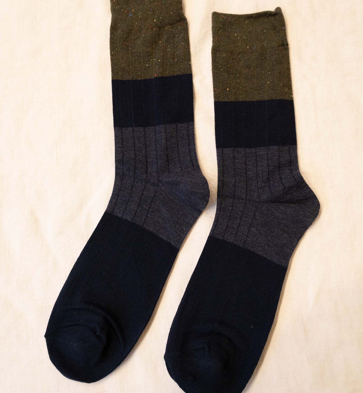 Men's Three Color Crew Socks