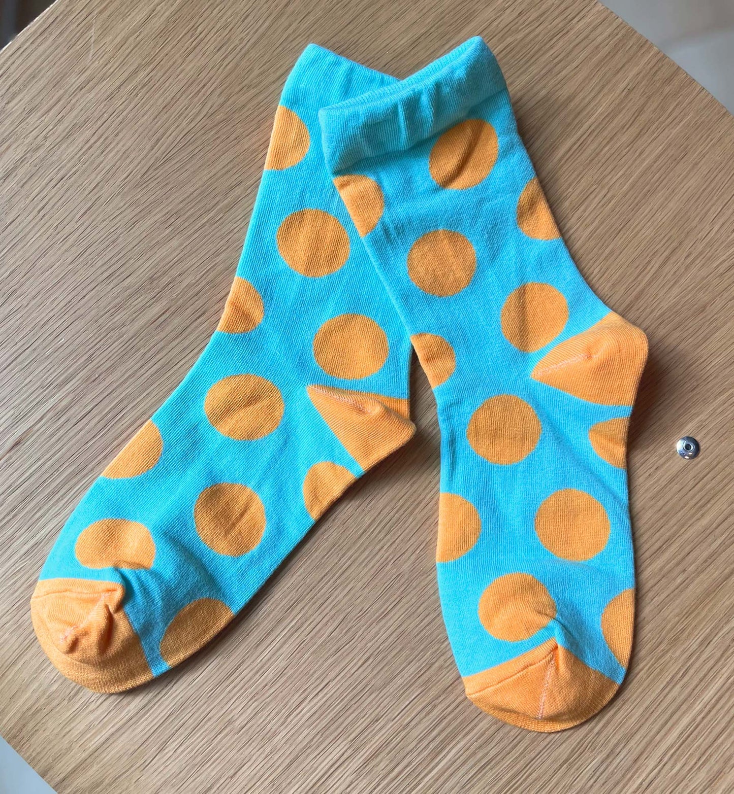 Pastel Polka Dot Crew Socks