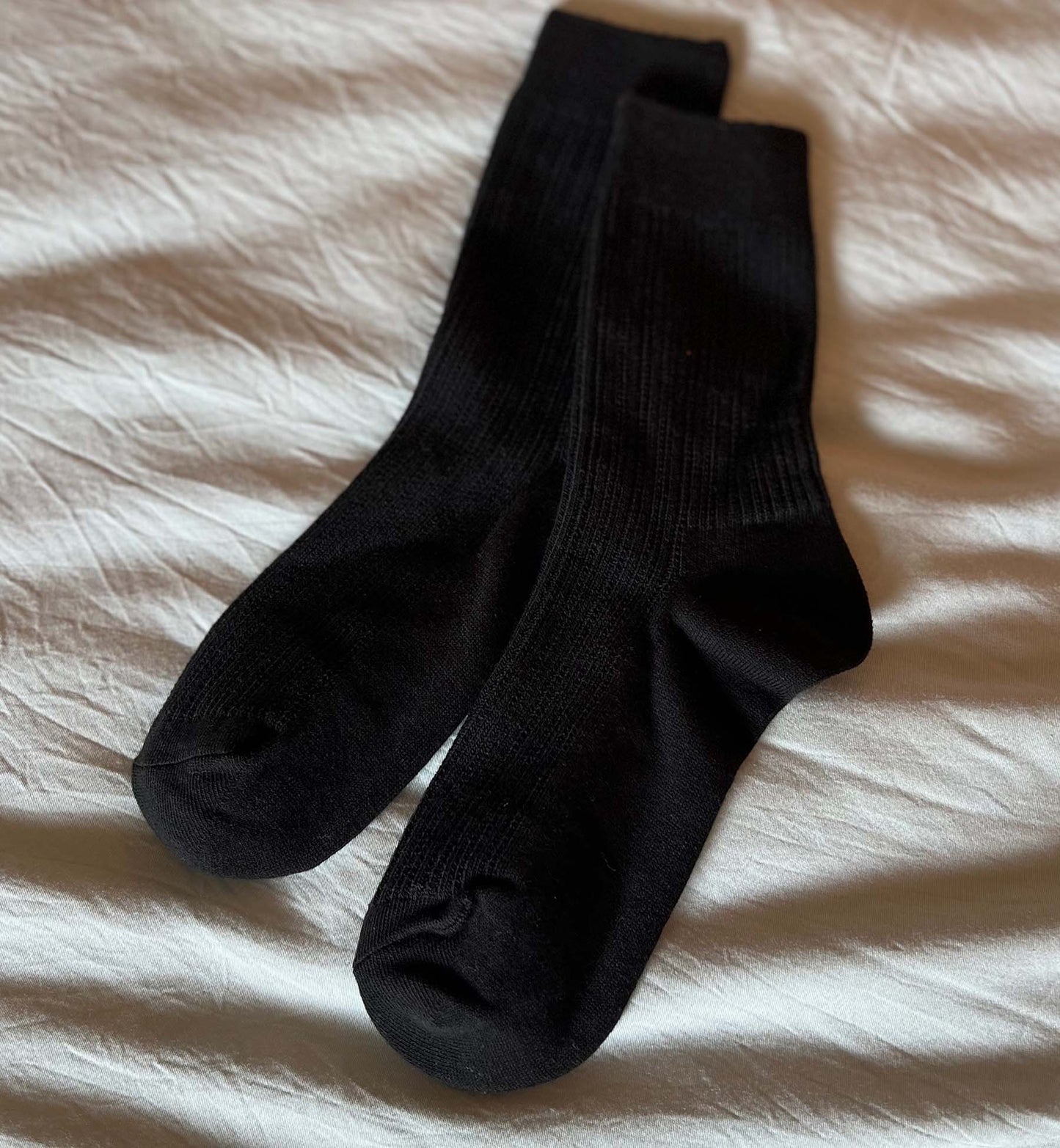 Ribbed Crew Socks