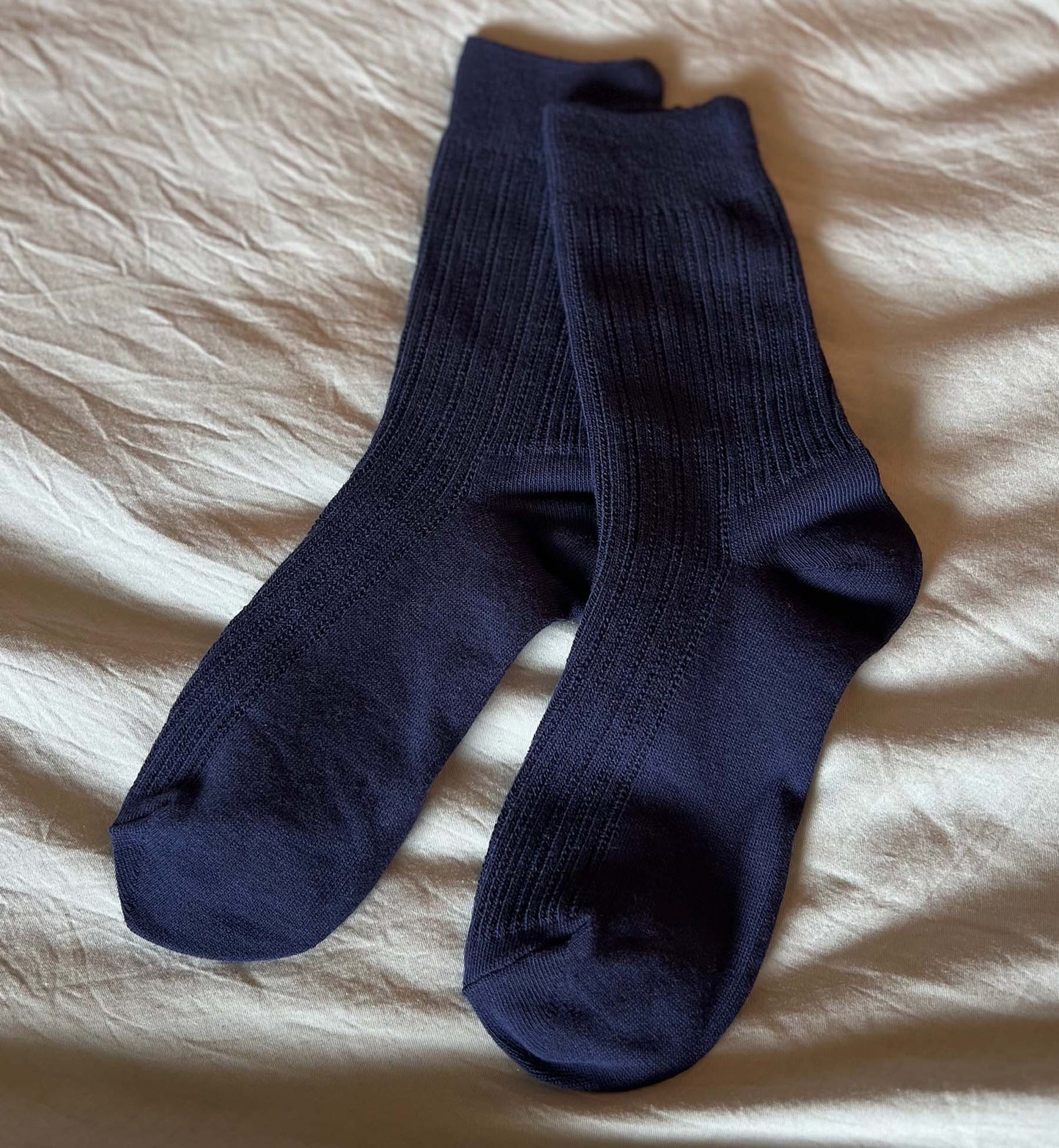 Ribbed Crew Socks