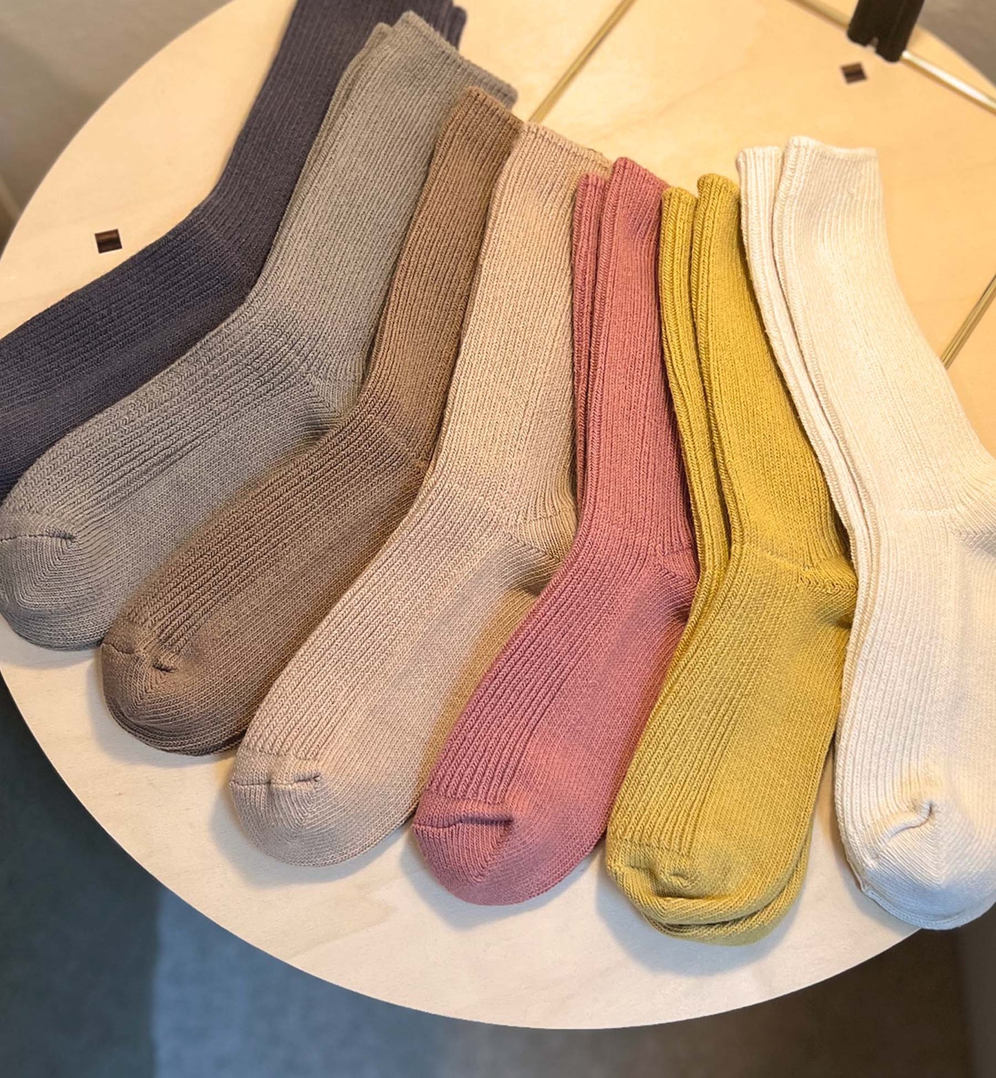 Thick Ribbed Cotton Socks