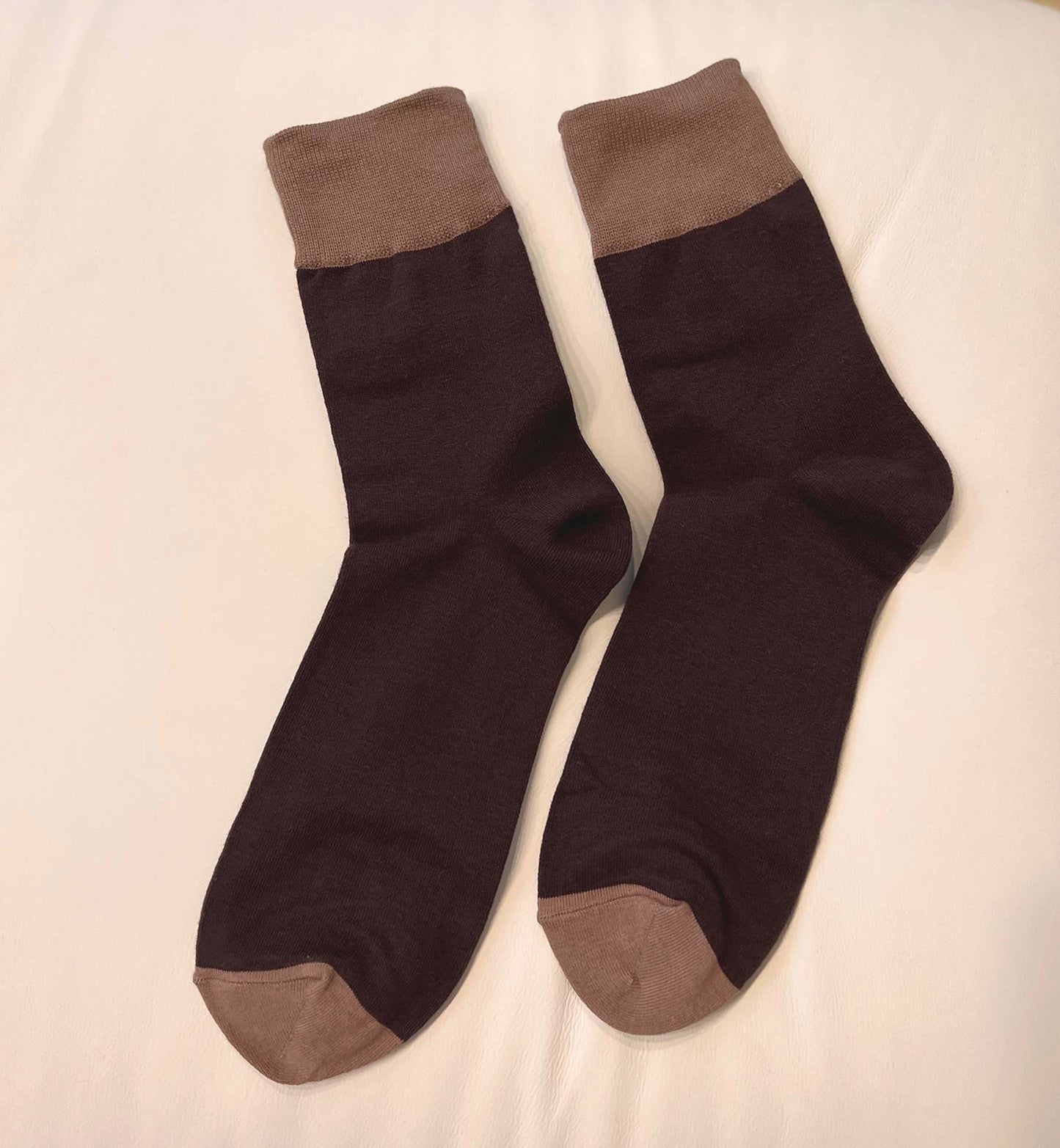 Two-Color Crew Socks