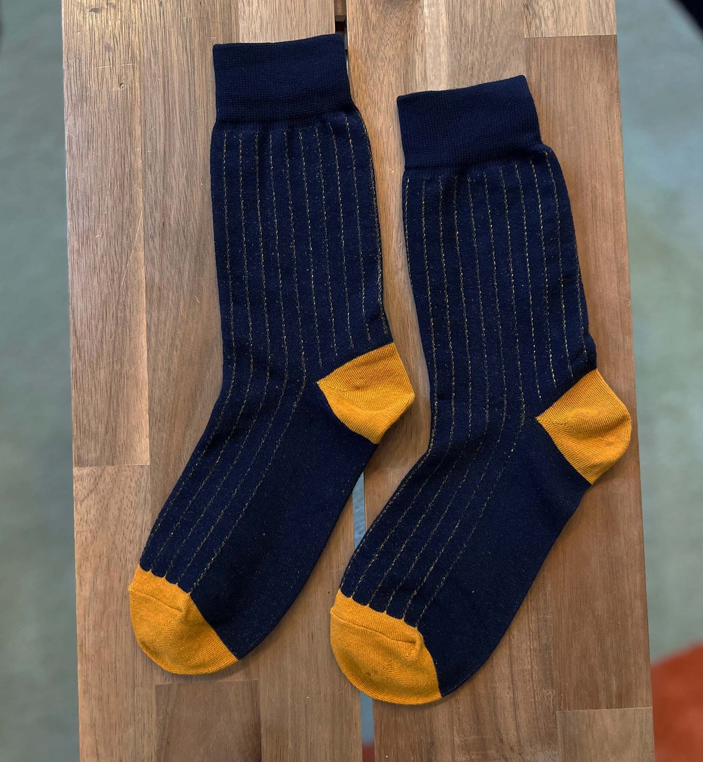 Vertical Striped Crew Socks