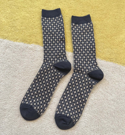 Three Color Cotton Knitted Socks