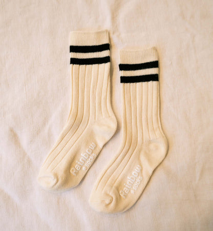 Kids Ribbed Crew Socks