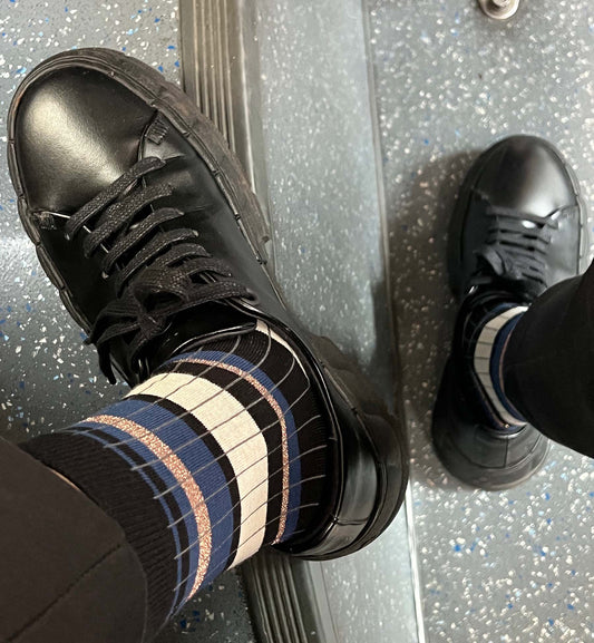 Bold-Stripe Crew Socks