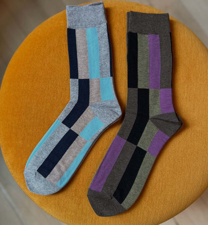 Color Block Crew Socks