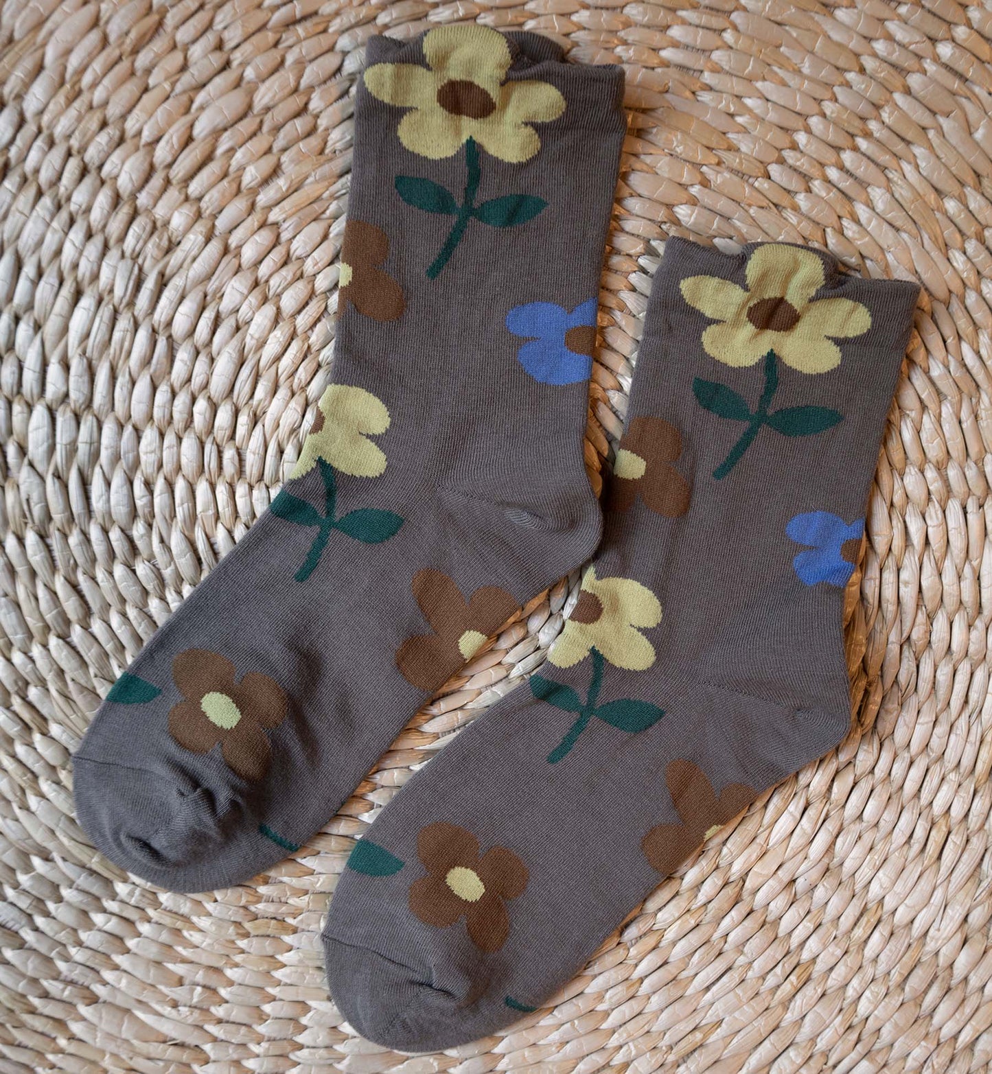 Dahlia Flower 2 Crew Socks