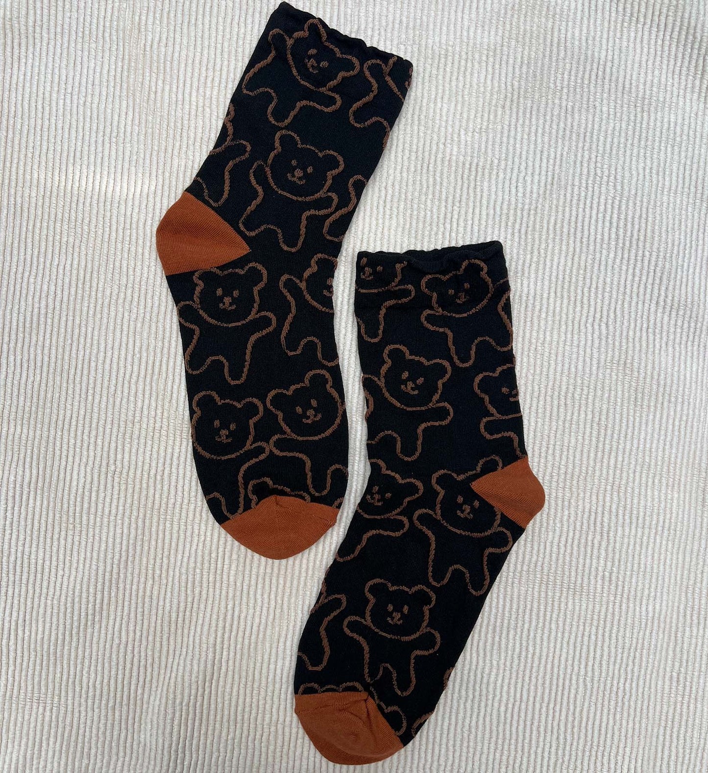 Bear Embossed Socks