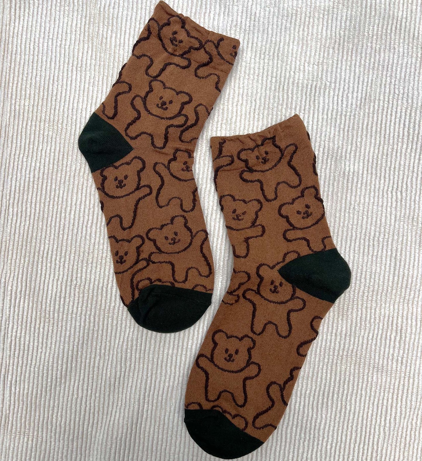 Bear Embossed Socks