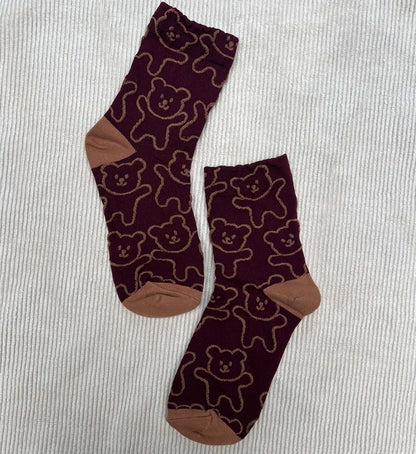 Bear Embossed Socks