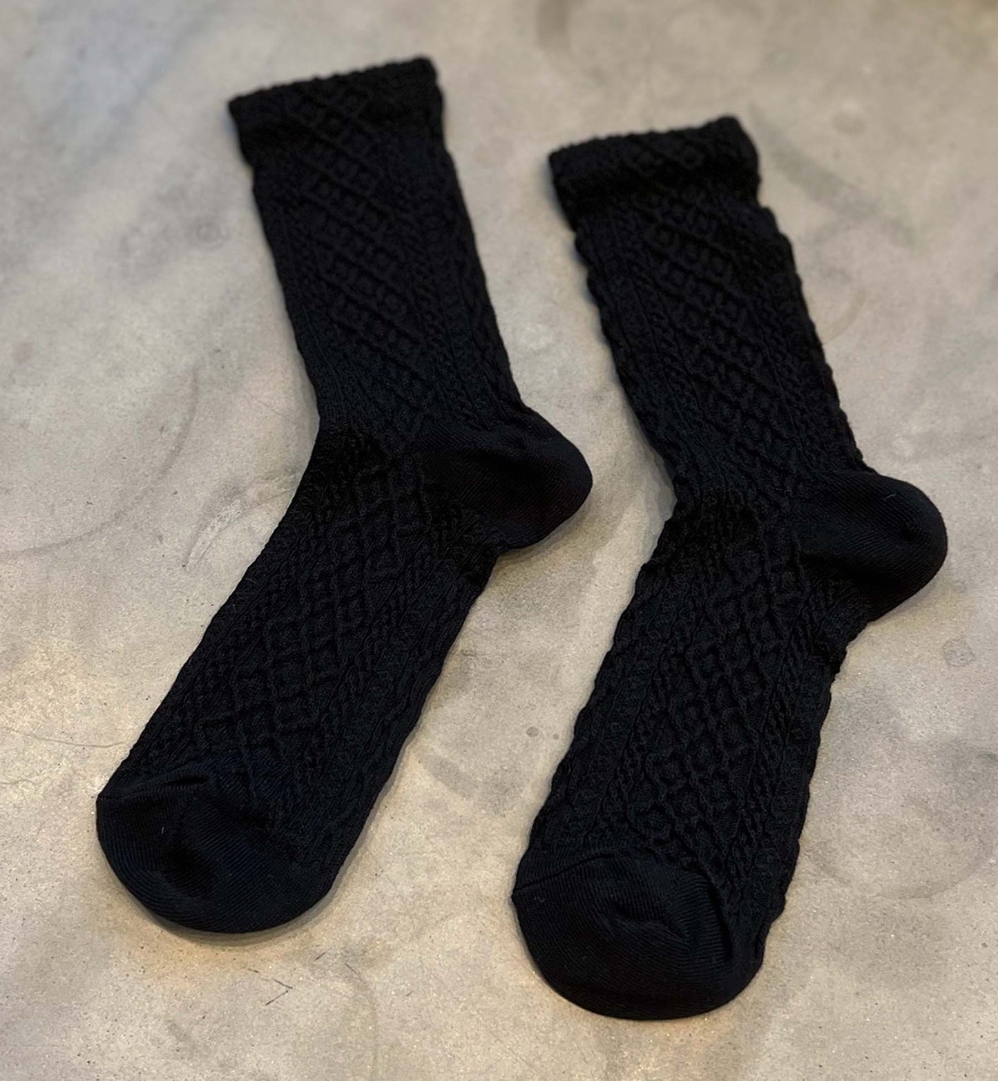 Embossed Crew Socks