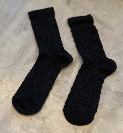 Embossed Crew Socks