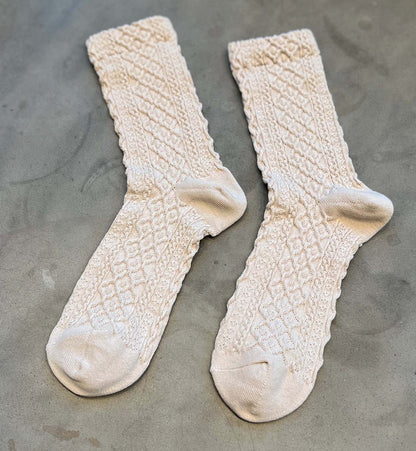 Embossed Crew Socks