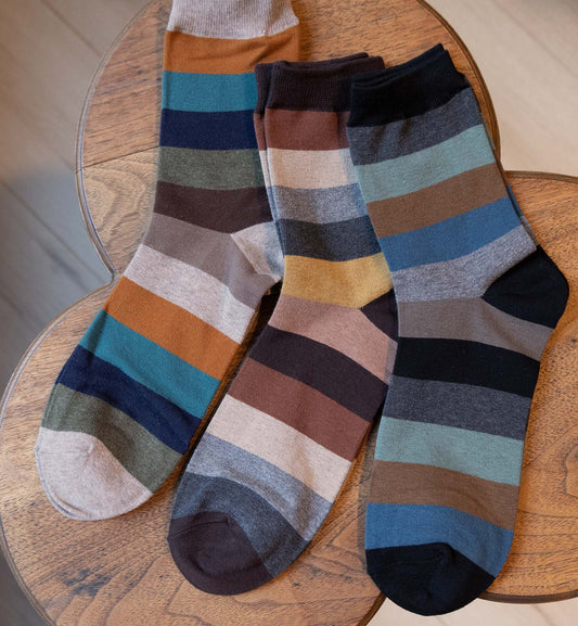 Everyday Bold Stripe Crew Socks