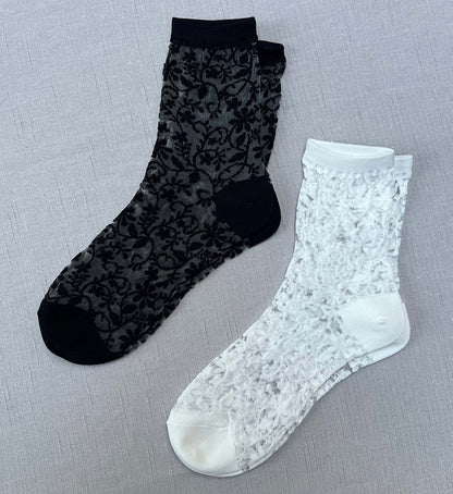 Floral Sheer Socks