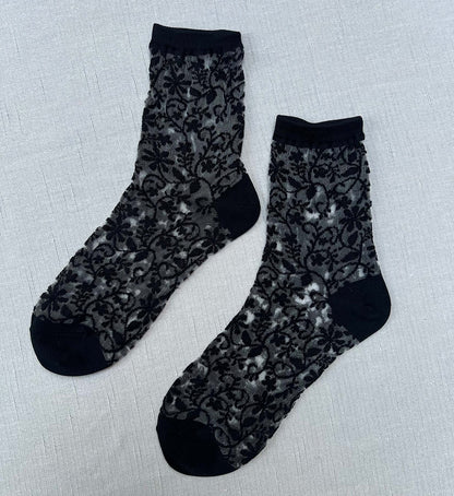 Floral Sheer Socks