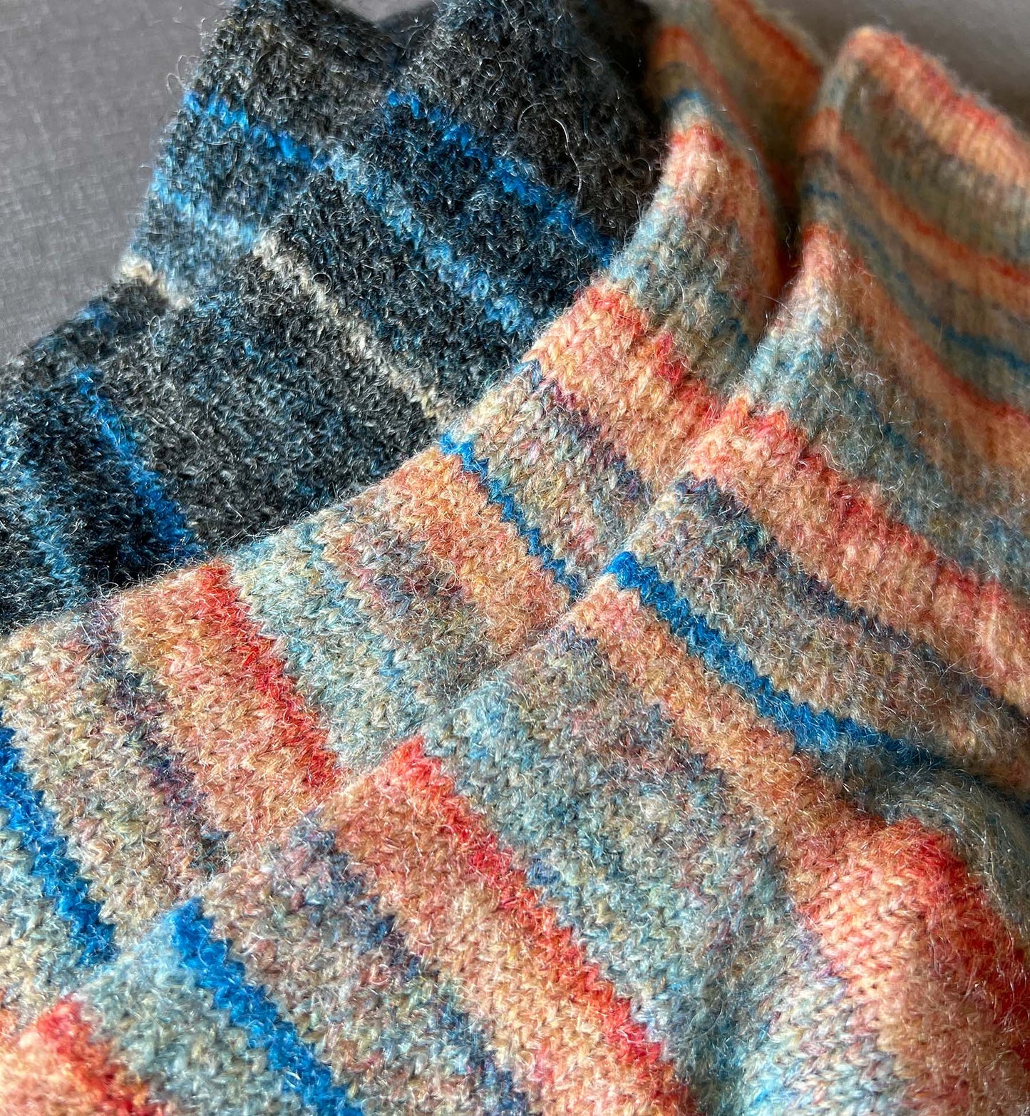 Men's Striped Wool Crew Socks