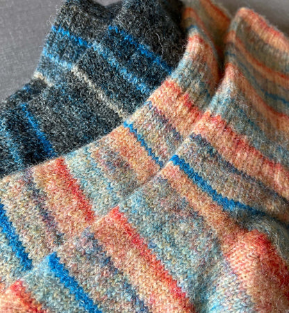 Men's Striped Wool Crew Socks