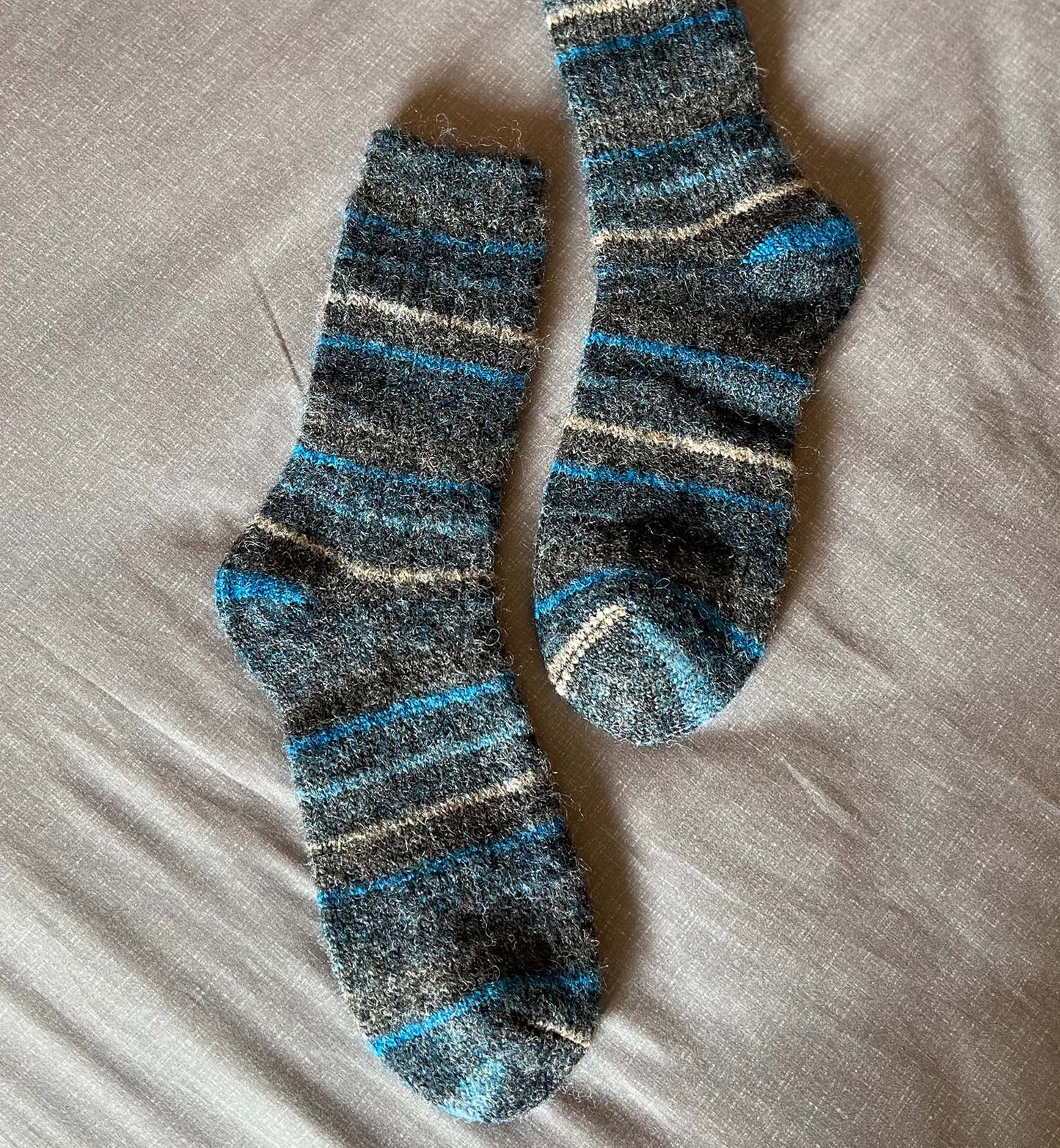 Men's Striped Wool Crew Socks