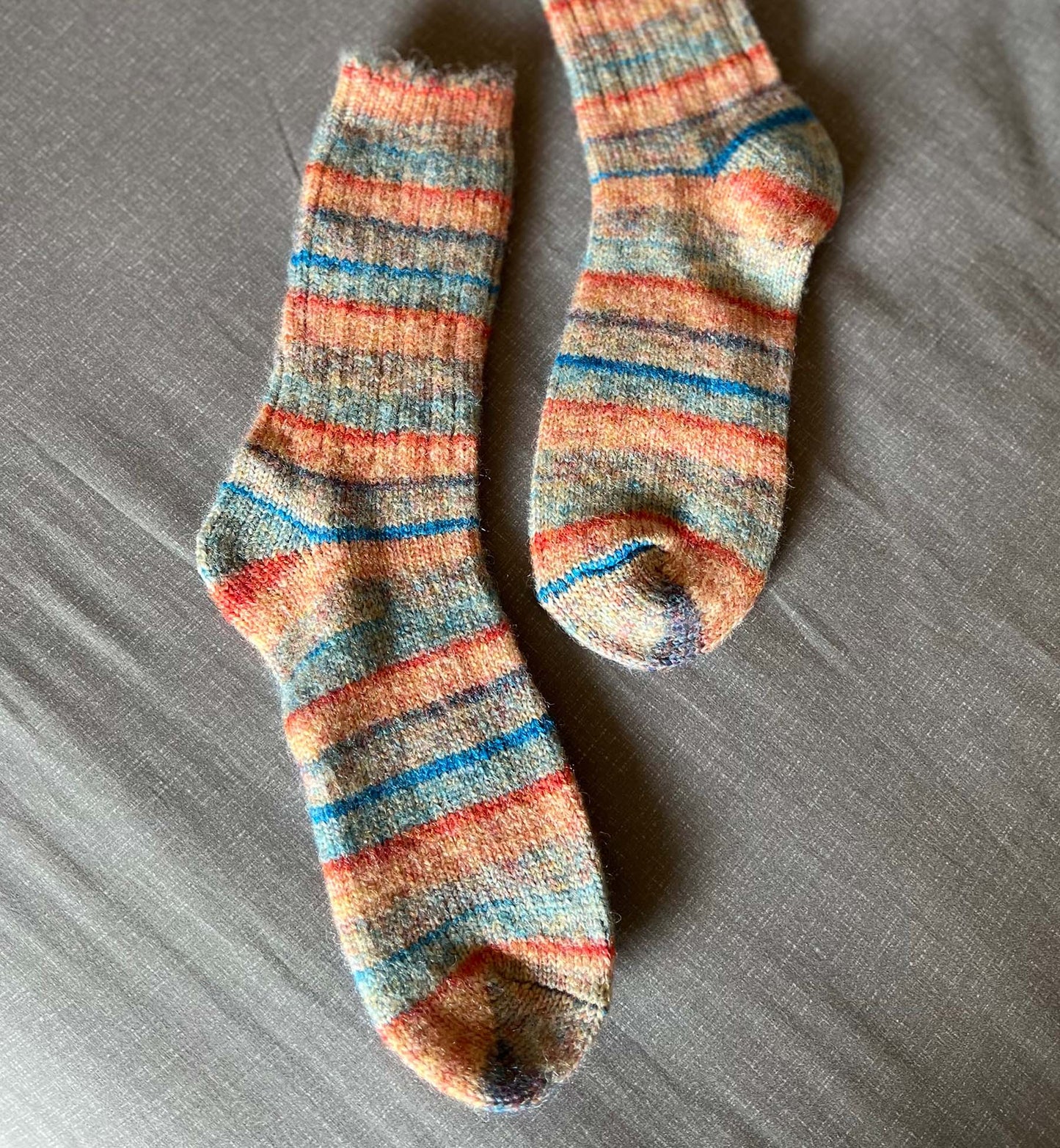 Men's Striped Wool Crew Socks