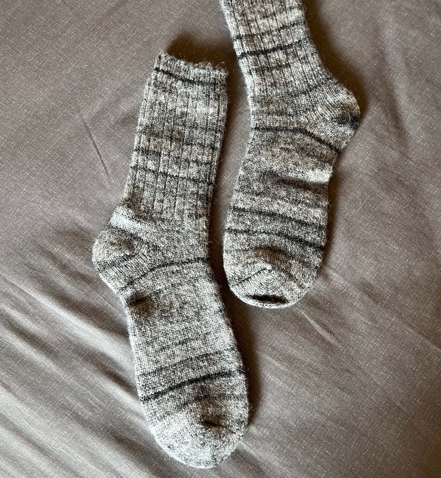 Men's Striped Wool Crew Socks