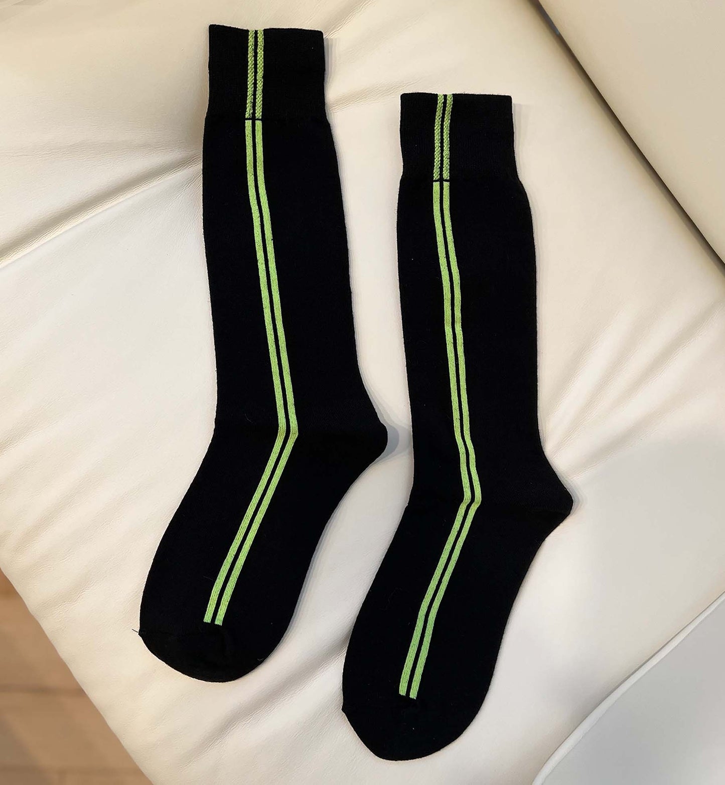 Neon Stripe Knee High Socks