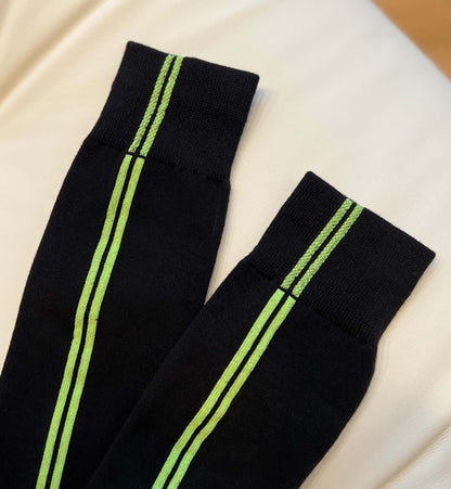 Neon Stripe Knee High Socks