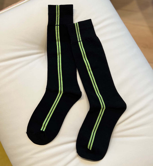 Neon Stripe Knee High Socks