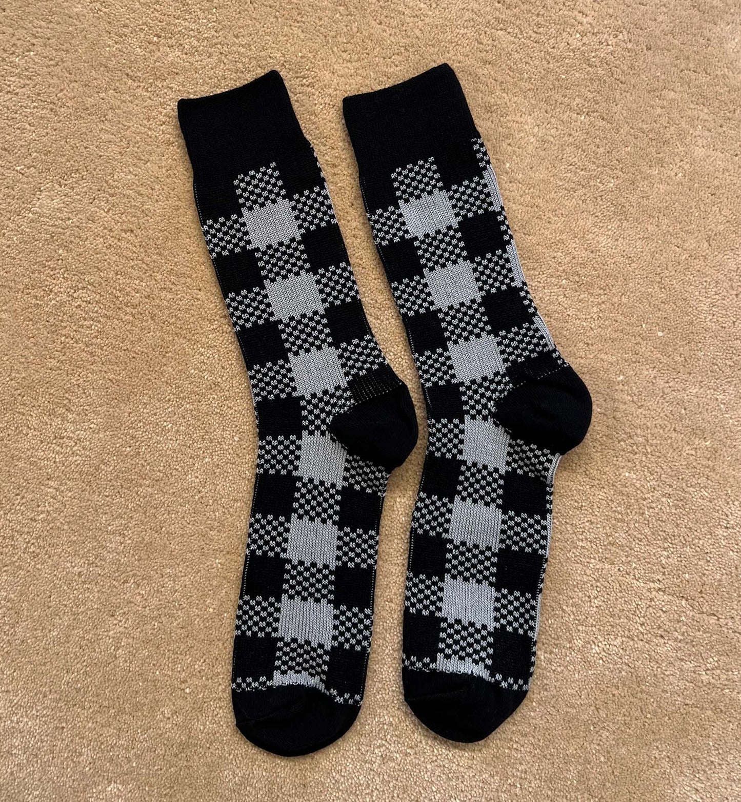 Men's Plaid Crew Socks