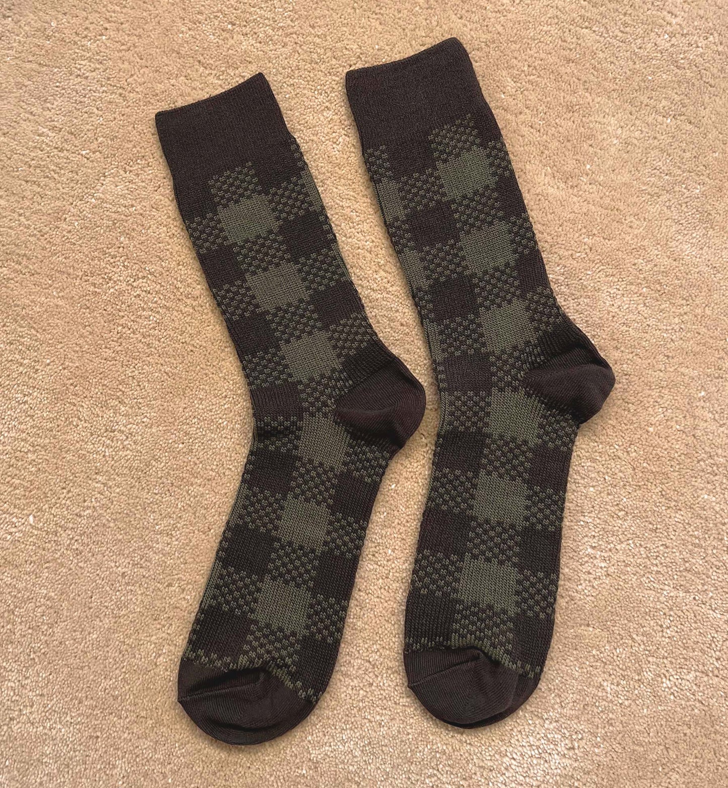 Men's Plaid Crew Socks