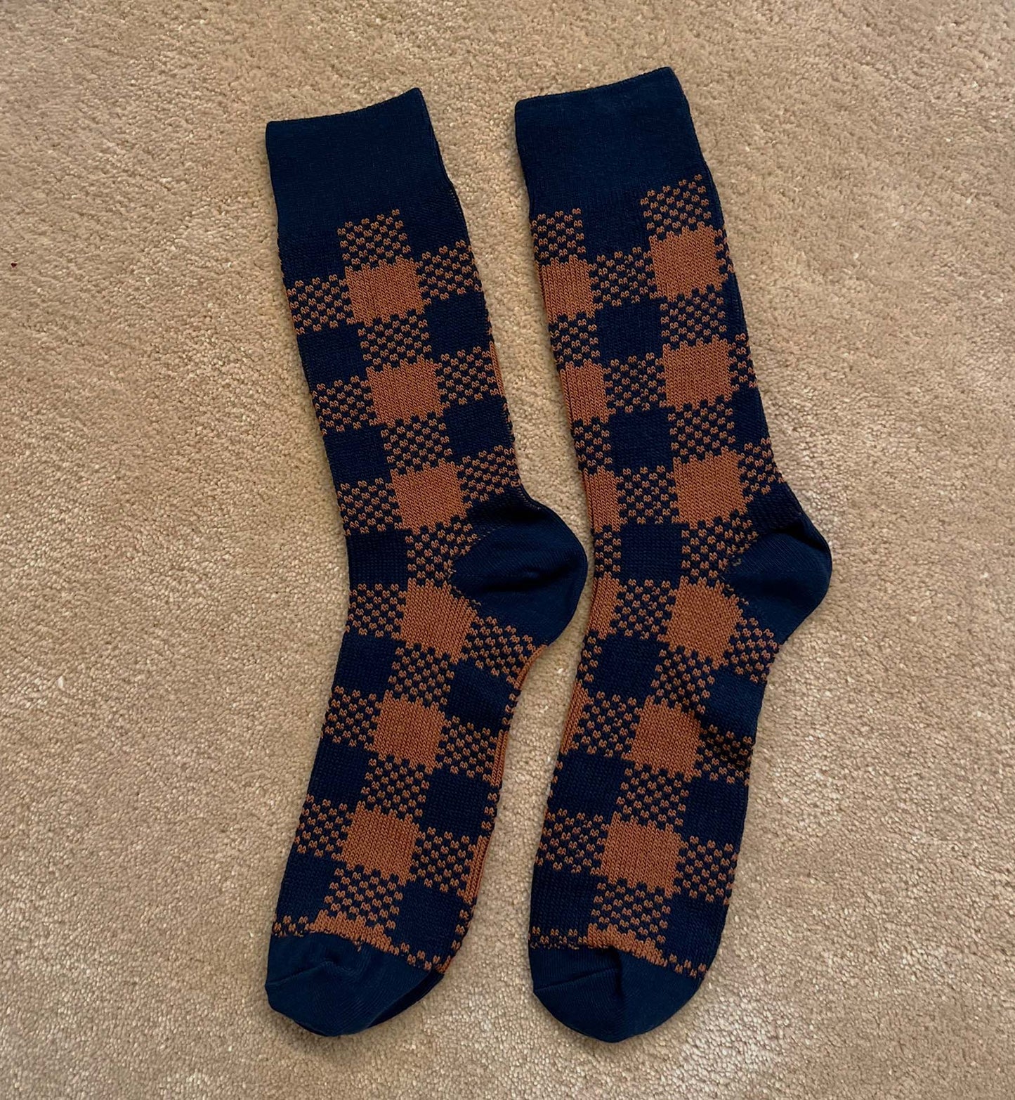 Men's Plaid Crew Socks