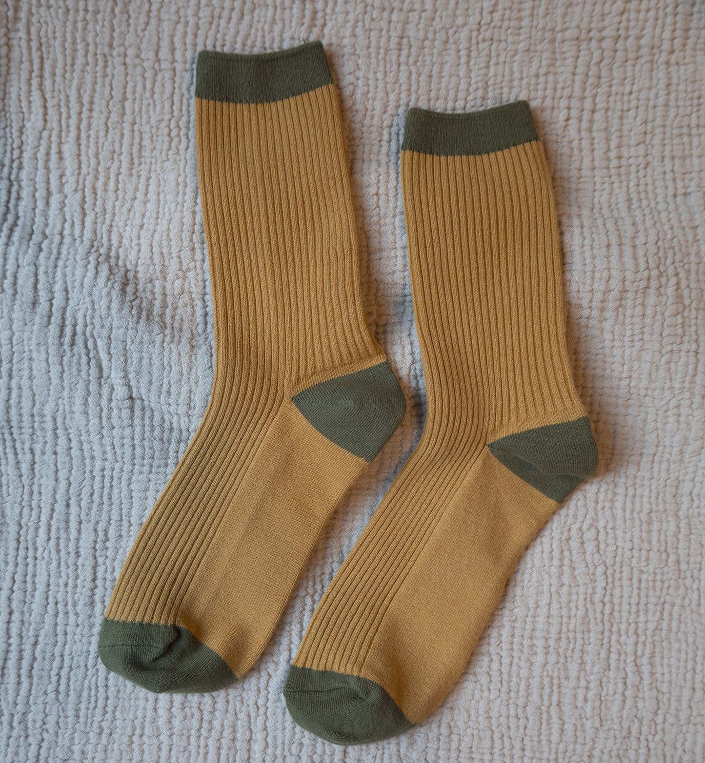 Two-Tone Cotton Socks