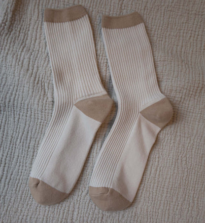 Two-Tone Cotton Socks