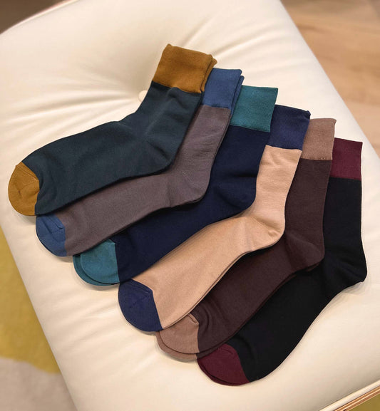 Two-Color Crew Socks
