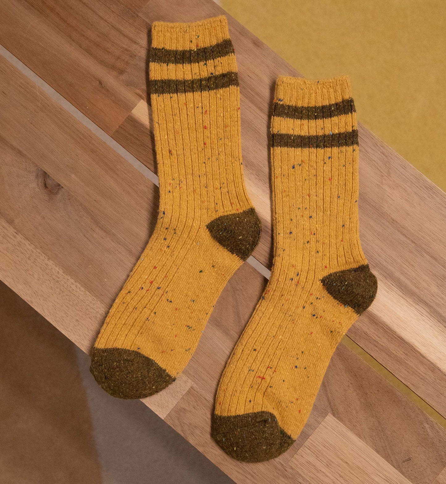 Two-Tone Confetti Wool Socks