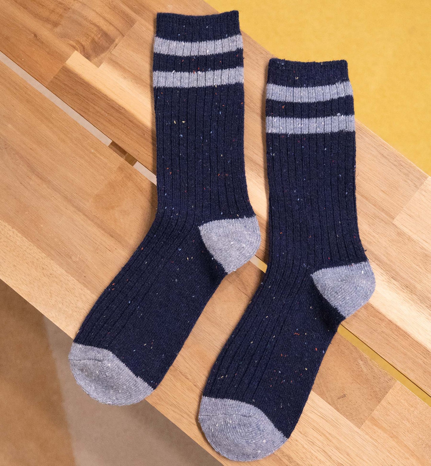 Two-Tone Confetti Wool Socks