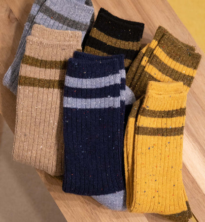 Two-Tone Confetti Wool Socks