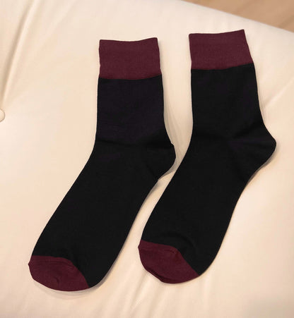 Two-Color Crew Socks