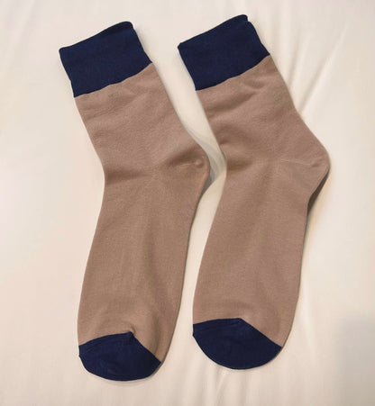 Two-Color Crew Socks