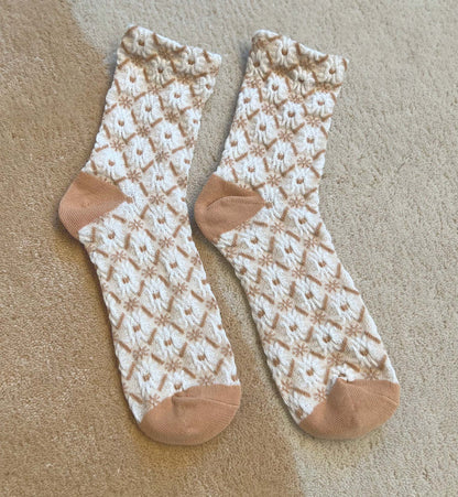 Vintage Embossed Socks