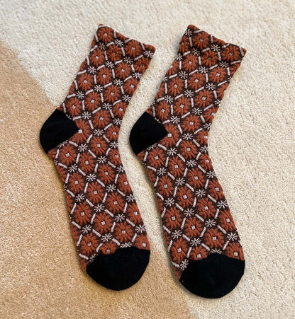 Vintage Embossed Socks