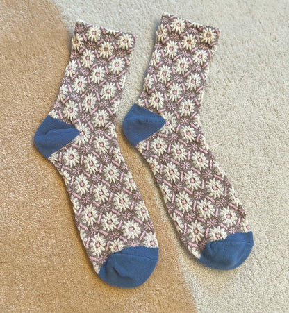 Vintage Embossed Socks